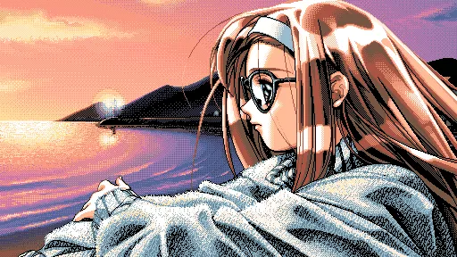 anime girl with glasses
